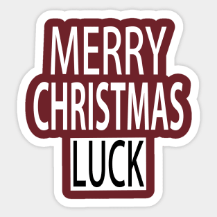 Merry Christmas Luck Sticker